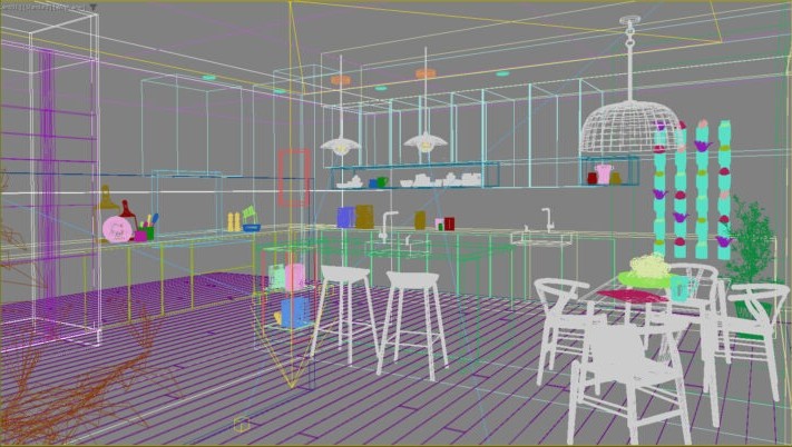 Skandinavisk køkken: Wireframe